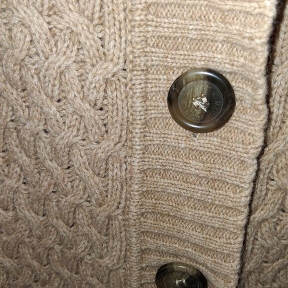 Liz Claiborne Belted Button Down Long Wool Blend Cardigan Sz L - Picture 3 of 6